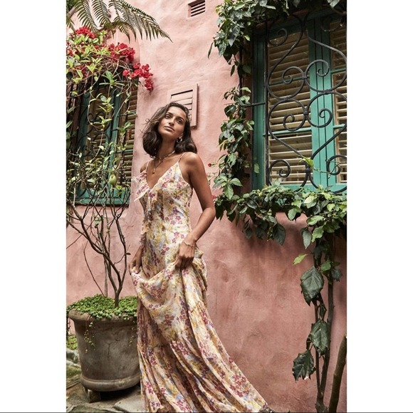 NEW Free People x We Are Kindred Grace Bias Dress in Ditsy - Picture 16 of 16